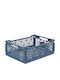 Kinder Spielzeugkiste Klappbar aus Kunststoff A-s Crate Blau 40x30x15cm