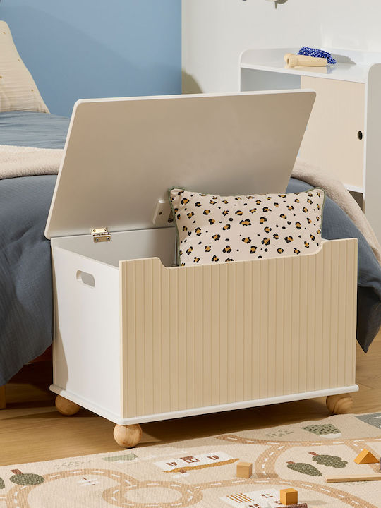 Children's Storage Box Made of Wood A-s Bouli White 60x36x41.5cm