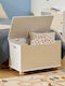 Children's Storage Box Made of Wood A-s Bouli White 60x36x41.5cm