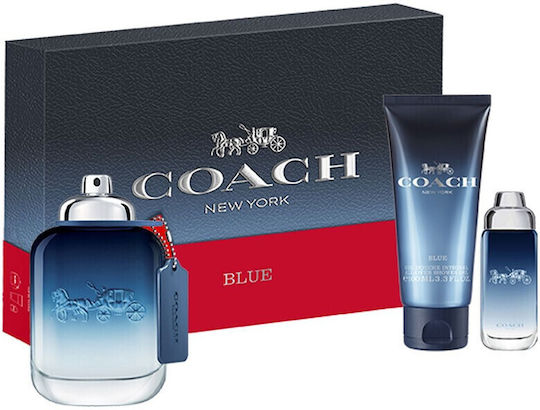 Set Blue Eau De Toilette Pentru Bărbați 100 Ml + Blue Eau De Toilette Pentru Bărbați 15 Ml + Blue Gel De Duș Barbă Și Păr 100 Ml