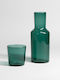 Hario Glass Decanter with Stopper and Glasses Green 600ml
