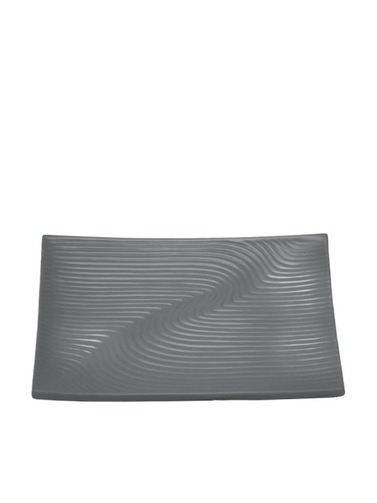 Marhome Dekorative Rechteckige Keramikplatte Grau 33,2x20,3x3,5cm
