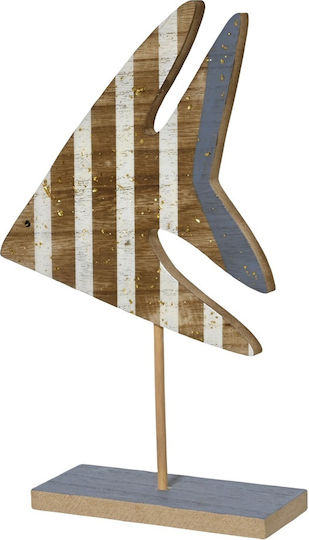 Kaemingk Διακοσμητικό Ψάρι από Ξύλο 6x17x29cm