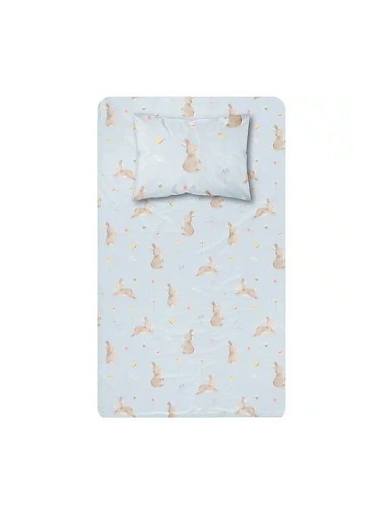 Borea Σετ Σεντόνια Μονά Βαμβακερά Blush Blush 160x240cm 2τμχ
