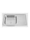 Hydra Drop-In Kitchen Sink Inox M80xW50cm Silver