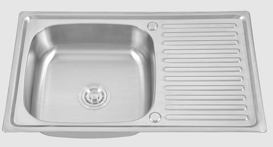 Hydra 68-0022 Chiuvetă Bucătărie Drop-In Inox L80xL50cm Argintie