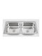 Hydra Drop-In Kitchen Sink Inox M100xW50cm Silver