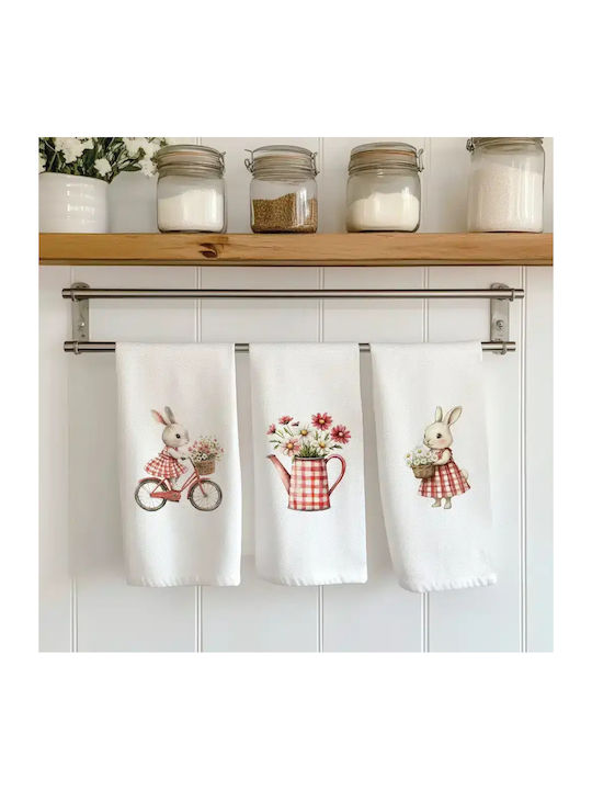 Borea Picnic Tea Towel in White Colour 50x70cm 3 Pieces