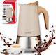 Klausberg Electric Stovetop Espresso Pot 9 Cups Silver