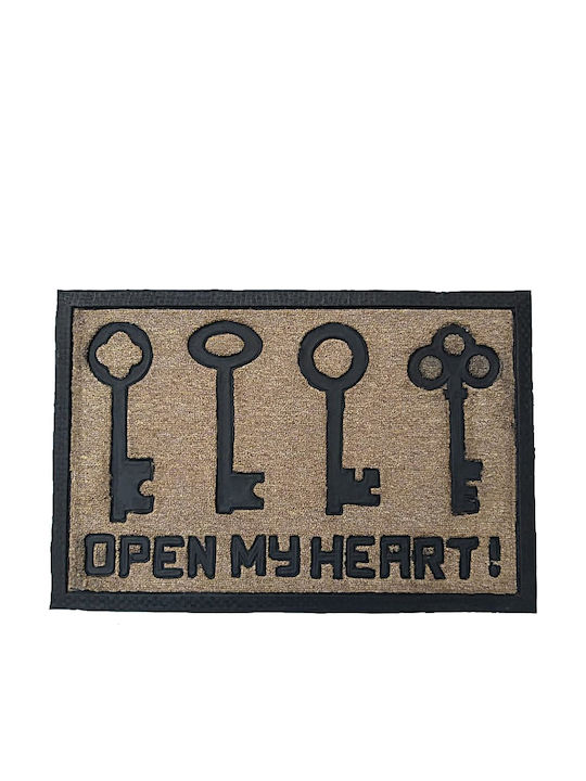 Sidirela Entrance Doormat Carpet with Non-Slip Backing Key Brown 40x60cm E-3249K