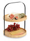 Zeller Serving Platter with Handle Wooden 33cm