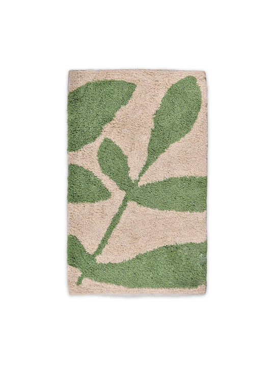 Otto Almas Πατάκι Μπάνιου 002.006_leaves_green Πράσινο 50x80εκ.