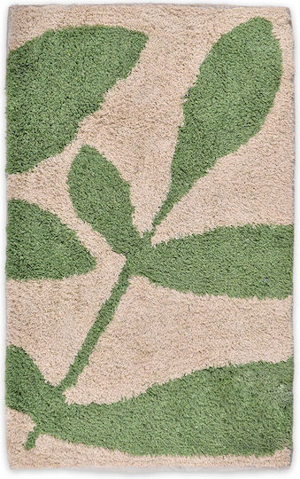 Otto Almas Πατάκι Μπάνιου 002.006_leaves_green Πράσινο 50x80εκ.