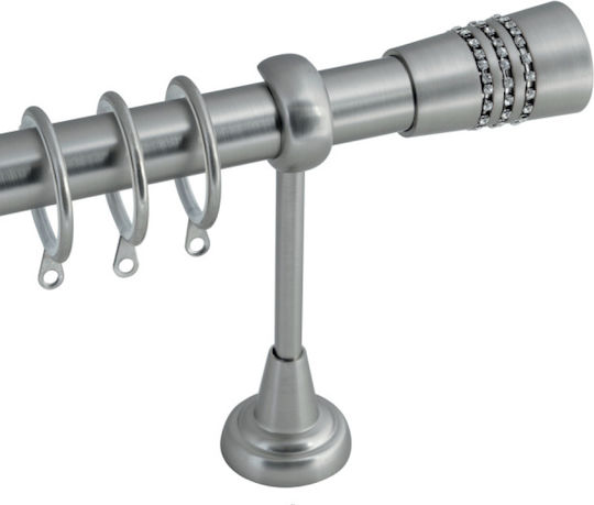 BetterHome Ausziehbare Metallische Vorhangstange Einzeln 140-250cm Silber