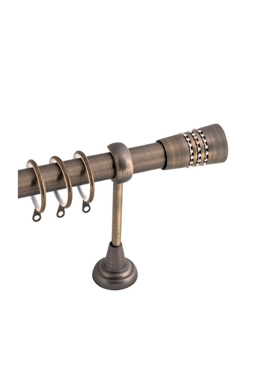 BetterHome Ausziehbare Metallische Vorhangstange Einzeln 140-250cm Bronze