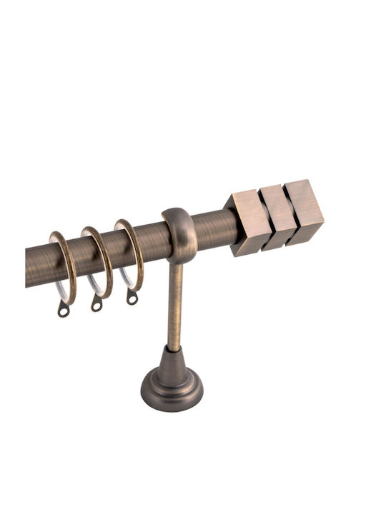 BetterHome Ausziehbare Metallische Vorhangstange Einzeln 140-250cm Bronze