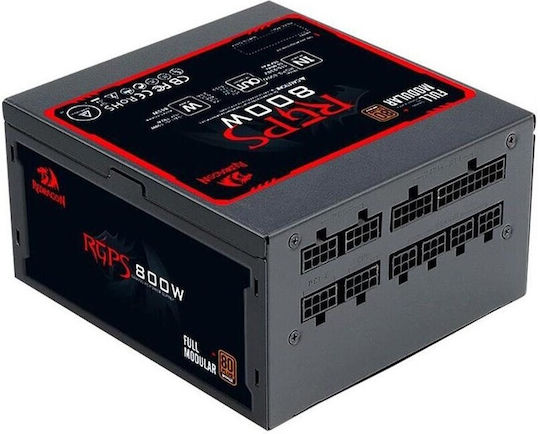 Redragon RGPS850W 800W Черен Захранващ Блок За Компютър Пълен Модул 80 Plus Bronze