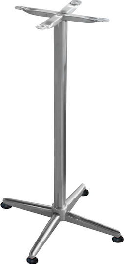 Raki Classic Bar Table Base Silver 105cm