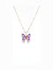 LASTORE Kids Necklace Butterfly Silver with Chain MEPL1017