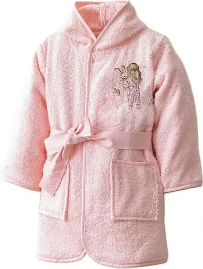 Borea Kids Bathrobe Goodnight Pink with Hooded