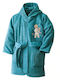 Borea Kids Bathrobe Goodnight Petrol Blue with Hooded