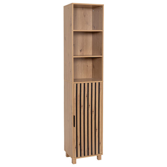 Eurocasa Bathroom Column Cabinet Floor M35xD26xH166cm Brown