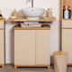 Eurocasa Badezimmer Waschtisch-Einheit Ohne Waschbecken M62xB30xH70cm Braun/Beige