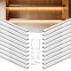 Vevor 20 Pieces U-Shaped Led Aluminum Channels 6.6 Ft 2m Milky Cover Caps Mounting Clips Aluminum Profile Installations Led Strip Easy Installation Under Counter Cabinet