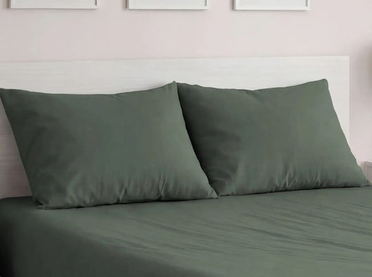 Set Green Pillowcases 50x70cm 007442011X90 Set Green Pillowcases 50x70cm 007442011X90