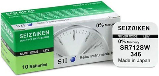 Seizaiken 346 Батерия Сребърен Оксид За Часовници SR712 1.55V 1 Брой