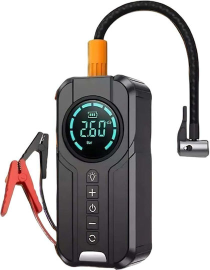 Moje Auto MK-326 Φορητός Εκκινητής Μπαταρίας Αυτοκινήτου 12000mAh με Τρόμπα / Φακό 12V