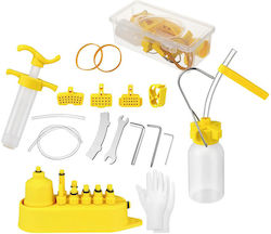 Kit De Bleeding Pentru Frâne Hidraulice Bicicletă Zola 30 Piese Cutie De Depozitare Din Plastic Și Metal 18.7 X 9.2 X 6 Cm Galbenă Kit De Bleeding Pentru Frâne Hidraulice Bicicletă Zola 30 Piese Cutie De Depozitare Din Plastic Și Metal 18.7 X 9.2 X 6 Cm Galbenă