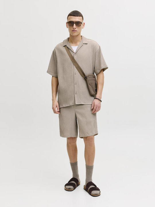 Jack & Jones Αθλητική Ανδρική Βερμούδα Μπεζ