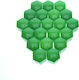Extremo Tuning 19 Mm Green Bolt Caps Wheel Protection Set 20 Pieces