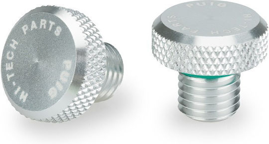 Ταπες Καθρεφτων Silver Mirror Hole Screw Plug M10 X 1.25 21808p Puig