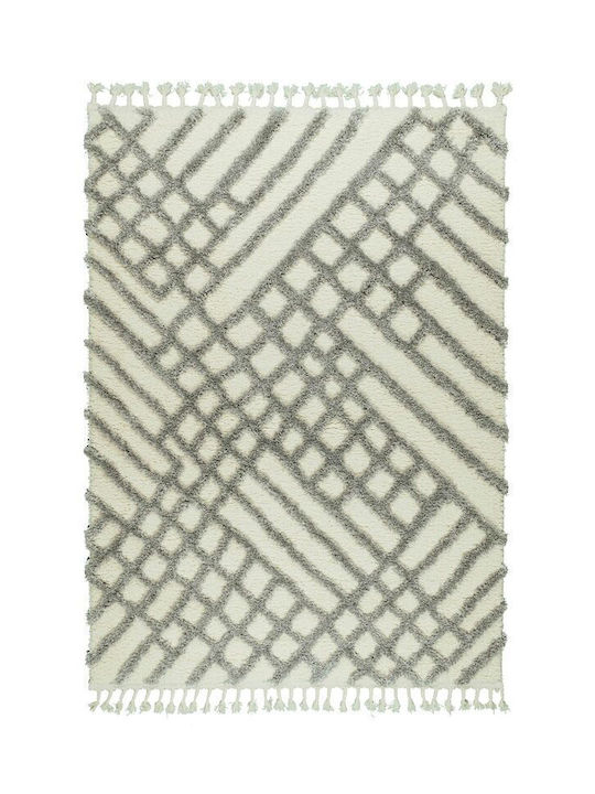 Koulis Carpets Thick 826 Χαλί Ορθογώνιο Shaggy με Κρόσια Grey-cream 133x190cm