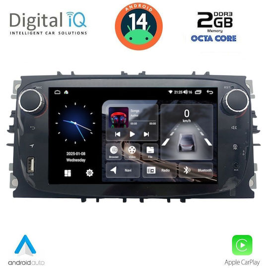 Digital IQ Ηχοσύστημα Αυτοκινήτου για Ford C-Max 2007-2011 (Bluetooth/USB/WiFi/GPS/Apple-Carplay/Android-Auto) με Οθόνη Αφής 7"