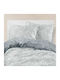 Borea Cotton Single Duvet Cover 160x240 Bloom Petrol Blue