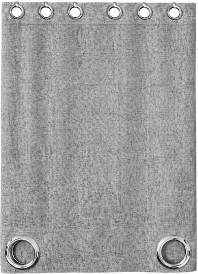 Landsh Fabric Shower Curtain with Grommets 180x200cm Gray