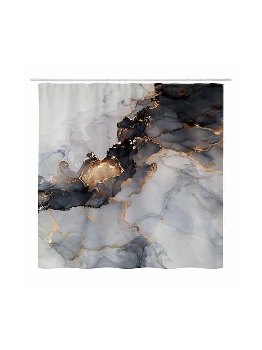 Landsh Κουρτίνα Μπάνιου 180x200cm Black
