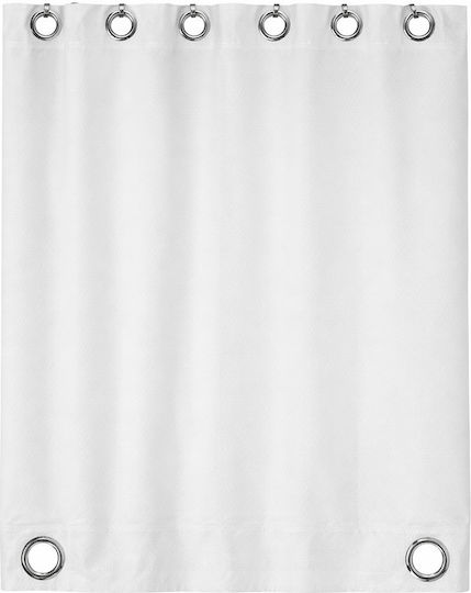 Landsh Shower Curtain with Grommets 180x200cm White