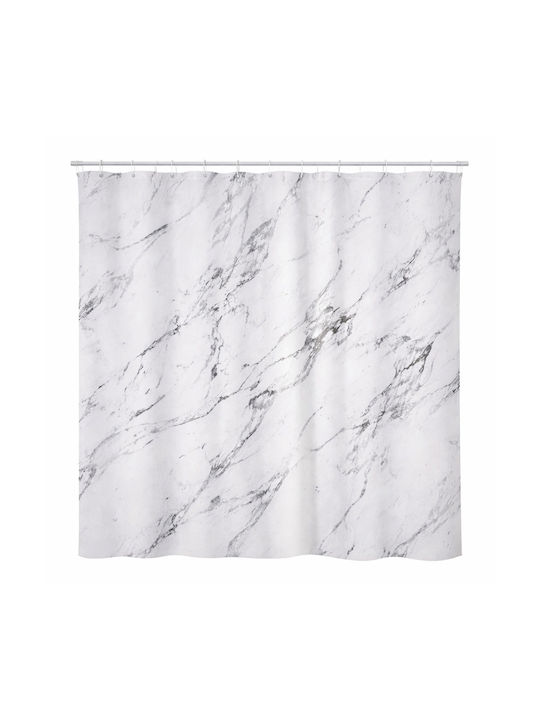 Landsh Shower Curtain 180x200cm White-Grey