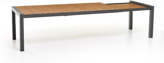 Santorini Extendable Table Charcoal 295(+70) x 100 x 75 cm