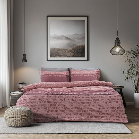 Beauty Home Set Pătură Single 160x230cm Glory Art 12374 Roz Prăfuit 12374PMMO