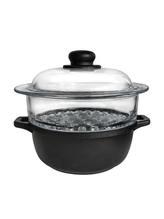 Antik Ars Oală Adâncă din Aluminiu pentru Aburi 20cm