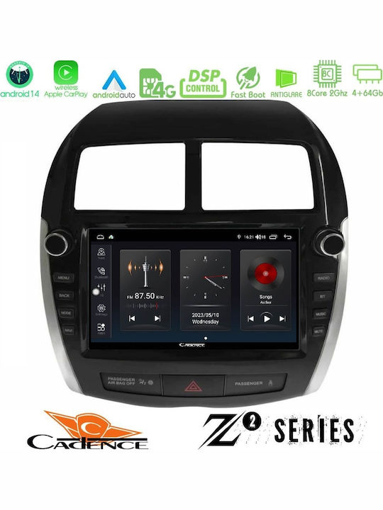 Cadence Ηχοσύστημα Αυτοκινήτου για Mitsubishi Asx 2013-2018 (Bluetooth/USB/WiFi/GPS/Apple-Carplay/Android-Auto) με Οθόνη Αφής 9"