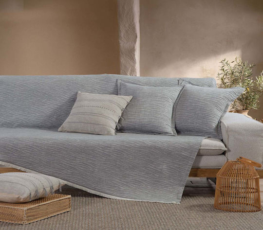 Nef-Nef Homeware Zebra Ριχτάρι Πολυθρόνας Ζακάρ 170x180εκ. Grey