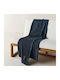 Kentia Everan Three-Seater Sofa Throw 180x280cm Navy