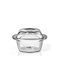 Vidivi Chef Vas De Gătit Rezistent La Căldură Pătrat Din Sticlă Cu Capac 17x15x10cm