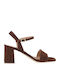 Damen Sandalen Braune Leder